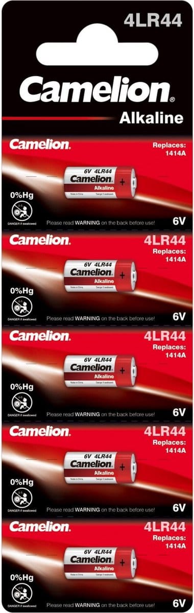 Camelion 4LR44 Speciale batterij 476A Alkaline 6 V 150 mAh 5 stuk(s)