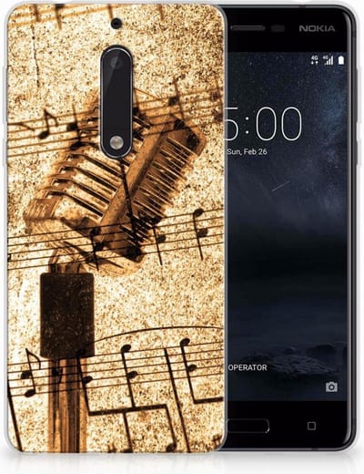 Nokia 5 Siliconen Hoesje met foto Bladmuziek