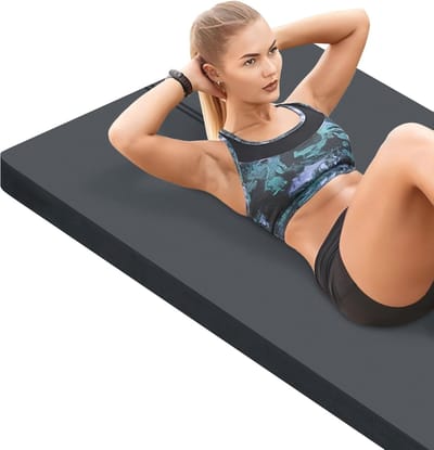 Grote Anti-Slip Yogamat - 15mm Dikke Fitnessmat voor Yoga, Pilates en Grondoefeningen met Gratis Draagtas