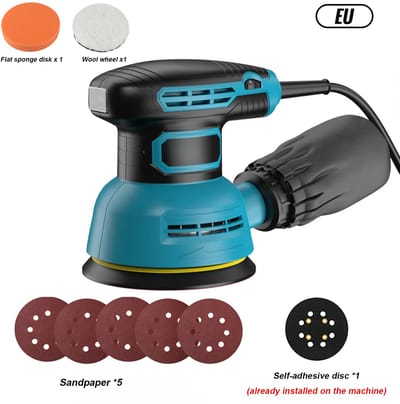 Aafinity Schuurmachine - Polijstmachine - Schuurmachine met spons - 300 W - Donkerblauw - 12.000 tpm- Ergonomisch ontwerp