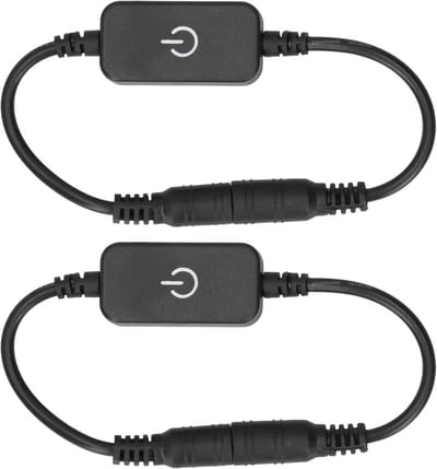 2 Stuks Mini LED Strip Touch Dimmer Aan/Uit Schakelaar Controller Enkele Kleur DC 12V-24V