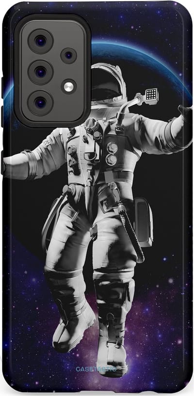 Casetastic Hoesje Geschikt voor Samsung A52 (4G/5G/s) - Stijlvolle Beschermende Duo-layer Case - Zweven tussen ruimte en tijd