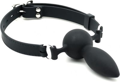 Bondage Play - siliconen mondknevel met dildo