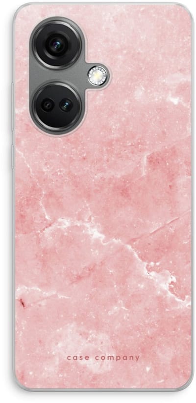 Case Company® - Hoesje geschikt voor OnePlus Nord CE 3 hoesje - Roze marmer - Soft Cover Telefoonhoesje - Bescherming aan alle Kanten en Schermrand
