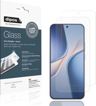 dipos – 2x Matte Pantserfolie geschikt voor Vivo T5 Pro | 9H Screenprotector