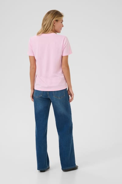 Dames-T-shirt met V-hals KAFFE Marin
