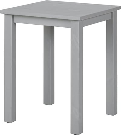 Massief houten bijzettafel grenen met nerfstructuur FSC 45x45x55 cm grijs