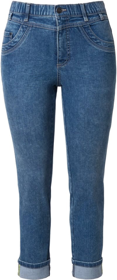 Laurasøn - Dames - Jeans met hoge taille Slim - Blauw denim - Maat 54