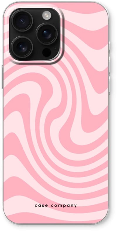 Case Company® - Hoesje geschikt voor iPhone 16 Pro Max hoesje - Swirl Roos - Soft Cover Telefoonhoesje - Bescherming aan alle Kanten en Schermrand