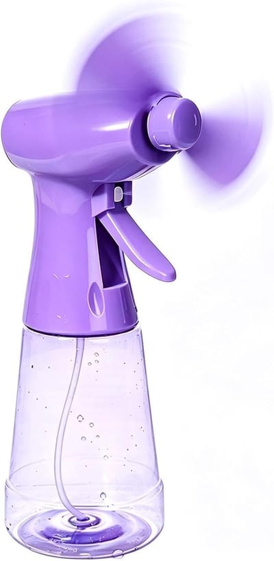 Handventilator - Nevel Ventilator - Verkoeling Buiten - Stille Werking - 10.5 cm Hoogte - Paars