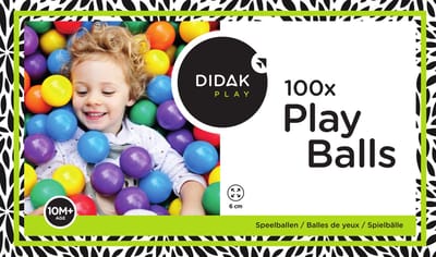 100 Speelballen in Doos - Didak Play - 6 cm Diameter