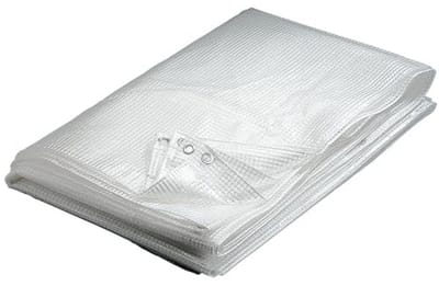 Transparant afdekzeil 80 g/m² 3 x 4 m - UV-bescherming en sterk materiaal