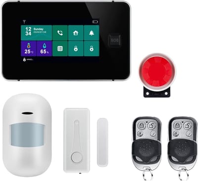 Alarmsysteem Kit - Thuisbeveiliging Systeem - Inbraakpreventie Thuis - App Bediening GSM - 100 Sensoren - Wit