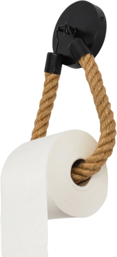 Nevor Toiletrolhouder - Zelfklevend - Zonder Boren - RVS - Zwart - Design - WC Rolhouder