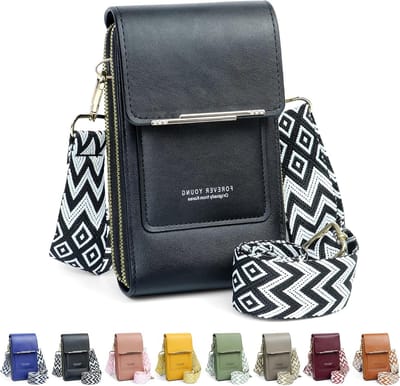 Dames Schoudertas van PU Leer, Verstelbare Telefoontas met Brede Strap, Perfect als Crossbody Tas voor Dagelijks Gebruik en Cadeaus