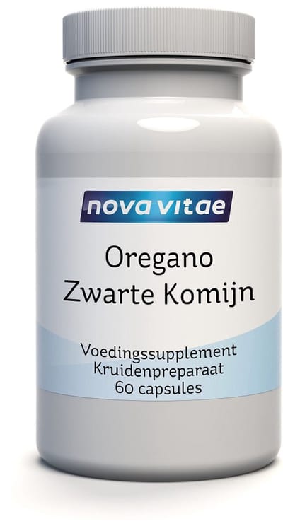 Nova Vitae - Oregano olie - met - zwarte Komijn - 60 Capsules