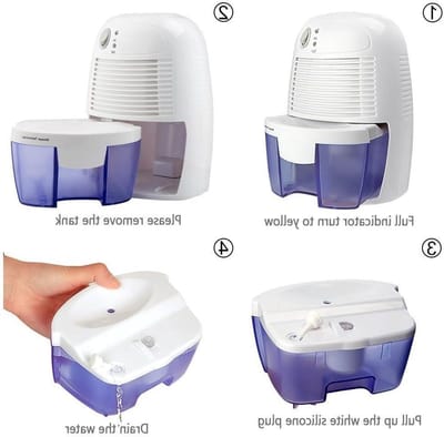 Mini Luchtontvochtiger - Vochtvreter Apparaat - Vocht Verwijderen - Stil En Compact - 500 ml - Wit