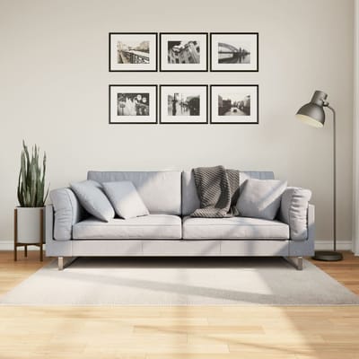 vidaXL - Vloerkleed - IZA - laagpolig - Scandinavisch - 120x170 - cm - crèmekleurig