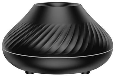 GELLDG Aroma diffuser - Aromatherapie luchtbevochtiger met vlammen - Draadloze aromatherapie diffuser - 7 vlamkleuren - Automatische uitschakeling bij laag waterpeil - Geschikt voor slaapkamers en yogaruimtes - Zwart