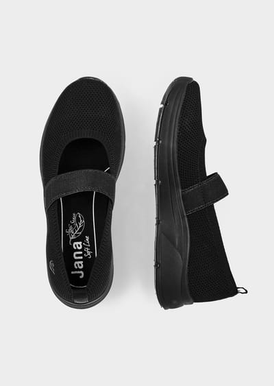 Ballerina's met riempjes - zwart - Gr. 37 van Goldner Fashion