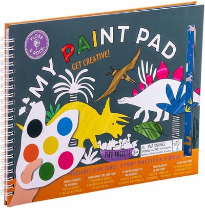 Floss & Rock Schilders blok, Dino - 27 x 20 x 1 cm - Multi