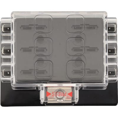 Zekeringblok Steekzekeringkast ATC ATO voor Boot Marine Voertuig Auto RV Auto Aanhanger 12 tot 36VDC 6-weg gray