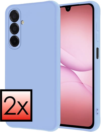 Hoesje - 2 Stuks - Geschikt voor Samsung Galaxy A17 - Sterk & Shockproof - Case Siliconen - Back Cover - Telefoon Hoes - Lichtblauw