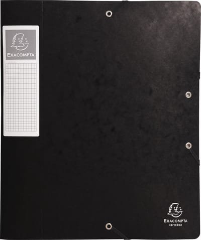 Exacompta 10x Cartobox Archiefdoos Rug 60mm - A4 (vlak geleverd) - Zwart - 16016H