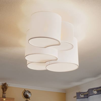 TK Lighting Plafondlamp Mona 5-lamps, wit