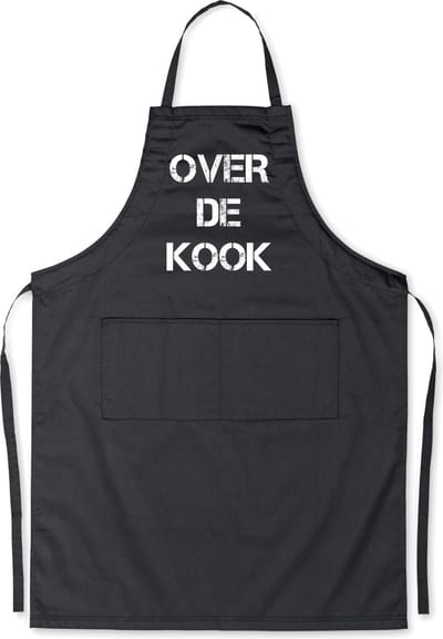 Benza Schort Over de kook - Grappige/Leuke/Mooie/Luxe Keukenschort - Zwart
