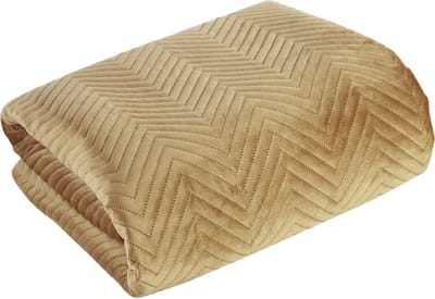 Oneiro’s luxe SOFIA Beddensprei Goud - 220x240 cm – bedsprei 2 persoons - goud – beddengoed – slaapkamer – spreien – dekens – wonen – slapen