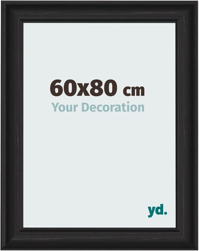 Your Decoration - Fotolijst 60x80 cm - MDF - Zwart Houtnerf - Lazio