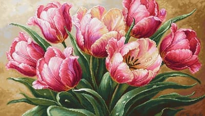 Borduurpakket Luca-S - Graceful Tulips - Gracieuze Tulpen - B718