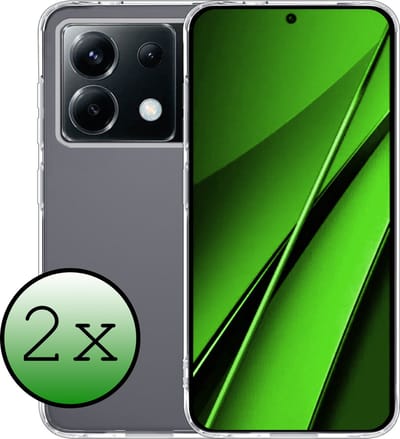 Hoesje 2 Stuks - Geschikt voor Xiaomi Poco X6 5G - Sterk & Shockproof - Case Siliconen - Back Cover - Telefoon Hoes - Transparant
