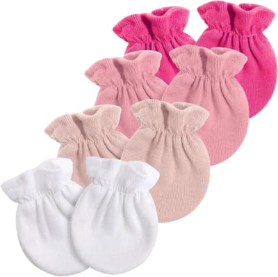 Allecta - Katoenen babywanten voor 0-6 maanden, bescherming tegen krassen