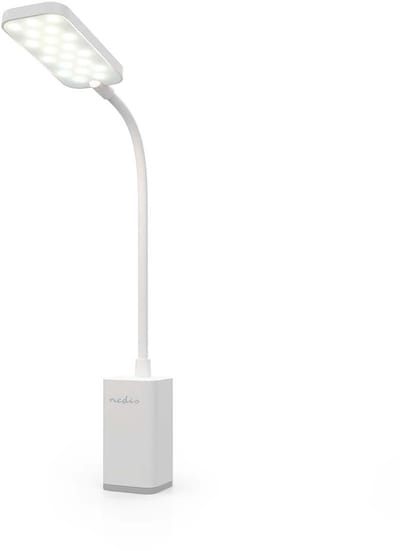Nedis LED Bureaulamp - Dimbaar - Klemlamp - Flexibel - Touch Bediening - Wit