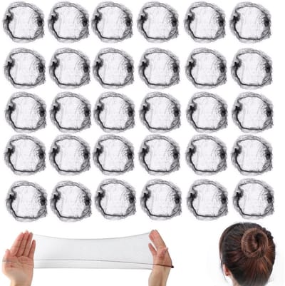 Dailygoods- Haarnetjes 30 Stuks - Onzichtbare Haarnetjes - Elastisch Haarnet - Fijn Net - Knotnet - Zwart Nylon