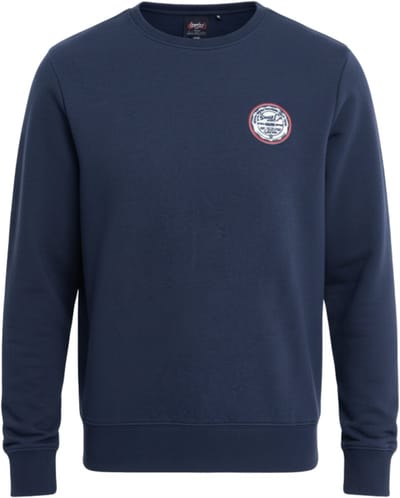 OMBRE Sweater - Katoen - Lange Mouw - Effen Marine S