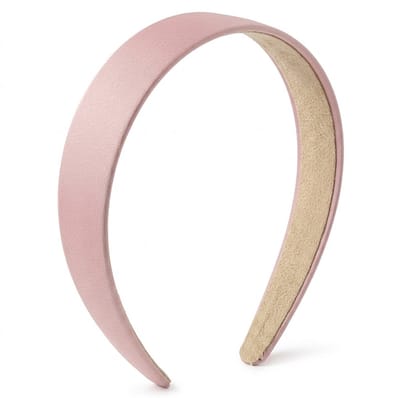Zachtroze haarband dames – smalle kunststof diadeem met satijnlook – elegante hoofdband voor dagelijks gebruik, styling en modeaccessoires