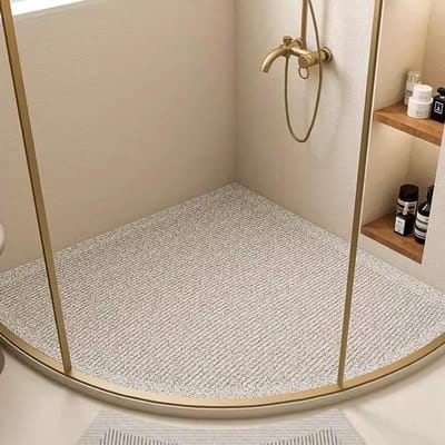Driehoekige Douchemat - Badmat Hoekdouche - Veilig Douchen - Antislip PVC - 90x90cm - Blauw