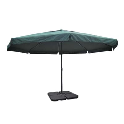 vidaXL - Parasol - met - draagbare - voet - aluminium - (groen)