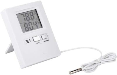 Allecto - Digitale thermometer - Temperatuurmeting - Groot LCD-scherm - Energiezuinig - Binnen en buiten - Geschikt voor thuis en kantoor