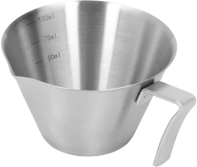 Dailygoody - Espresso Maatbeker - Koffiemaatbeker - Roestvrij staal - 100 ML - Melktheedranken - Voor thuisbar - Schaal