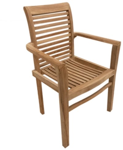 Massieve Houten Tuinstoel van Teak - Teakhouten Tuinstoel - Weersbestendig - 60 x 60 x 110 cm