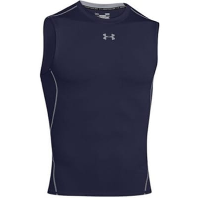 Under Armour Ua Coupe Régulière Respirant Compression T-shirt de Gym Homme hauts Bleu Foncé 1257469-410 S gray