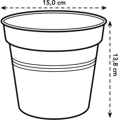 Elho Green Basics Grow Pot 17cm | Set van 20 Kweekpotten - Living Black