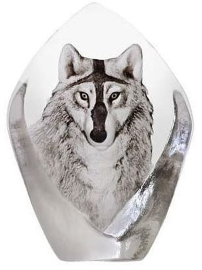 Mats Jonasson Wolf Glas Zweden - Helder, Grijs - Voor Binnen - Staand