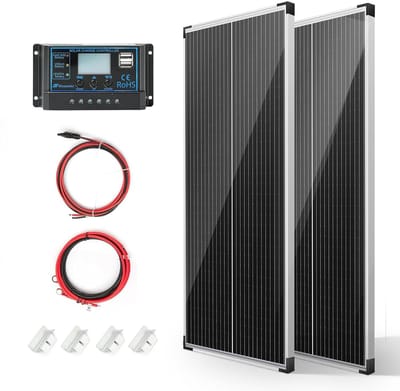 Zonnepanelen Compleet Pakket - Plug & Play met Stekker - Zonnepaneel Plat Dak - ( Amount of W )