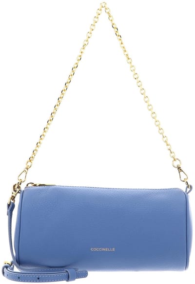 COCCINELLE Leren Schoudertas Avondtas Aura Mini Bag Azul Blauw