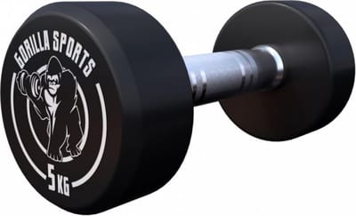 Gorilla Sports Dumbbell - 5 kg - Halter - Vaste dumbell - Gietijzer